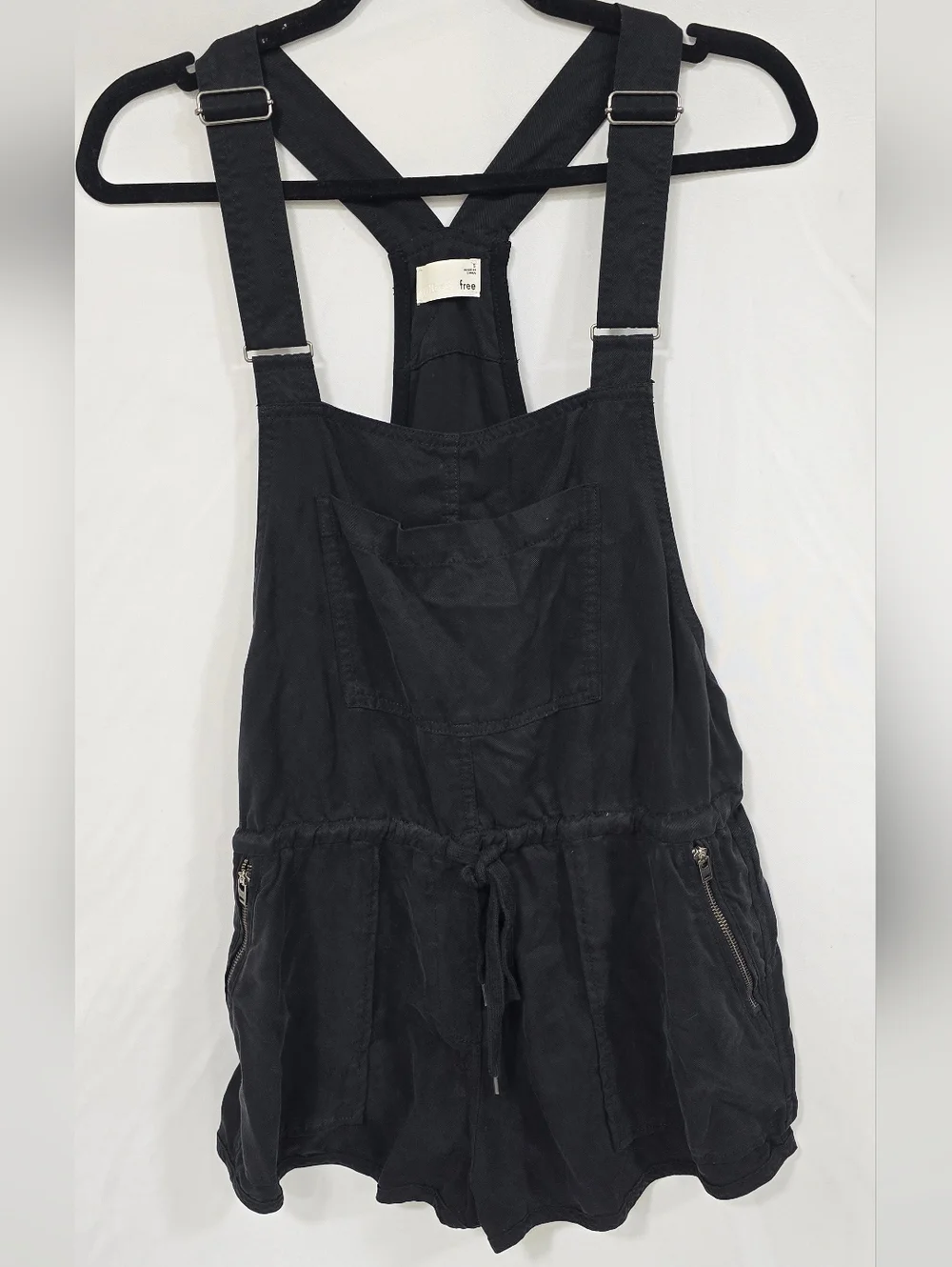 Aritzia Wilfred Free women S Beatriz romper overalls shorts black minimalist - Picture 3 of 10
